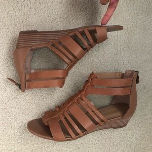 Brown Franco Sarto Wedge Sandals